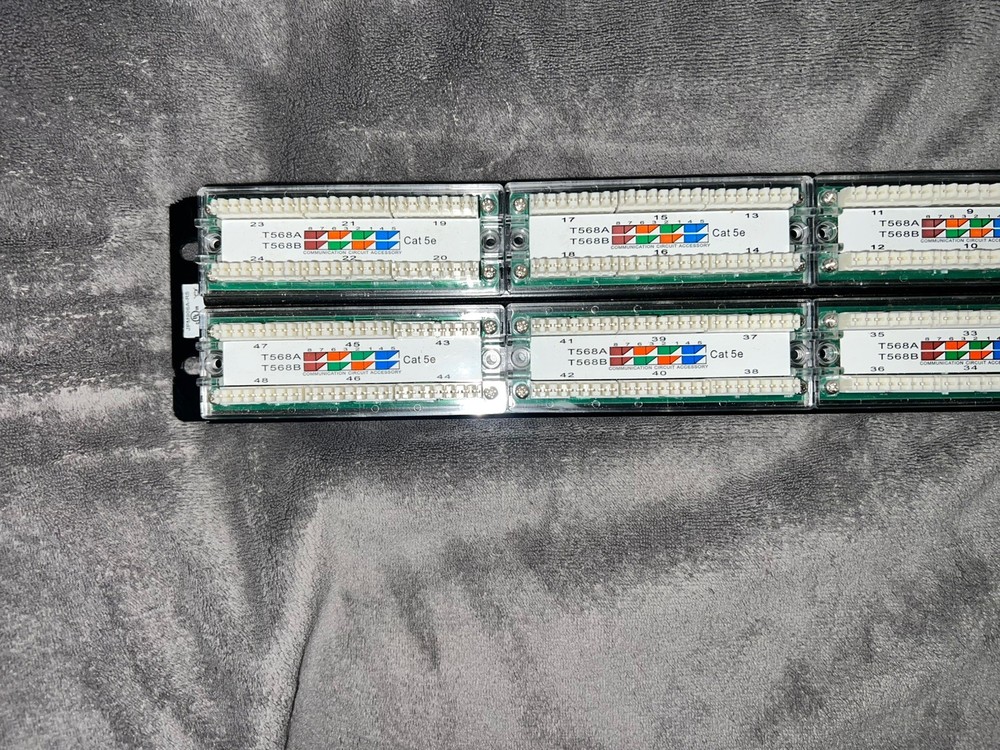 Black Box JPM906A-R5 48 Port Cat5e Feed Through Patch Panel,