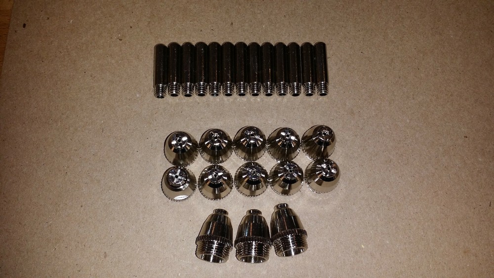 Colossal Tech CUT50F & CUT50DF Plasma Cutter Consumables 13 electrodes & 13 tips