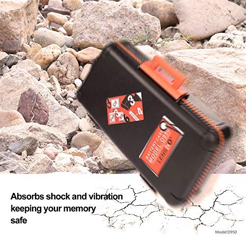 Camera Battery Memory Card Case, Memory Card Hard Protector D950_Orange Orange