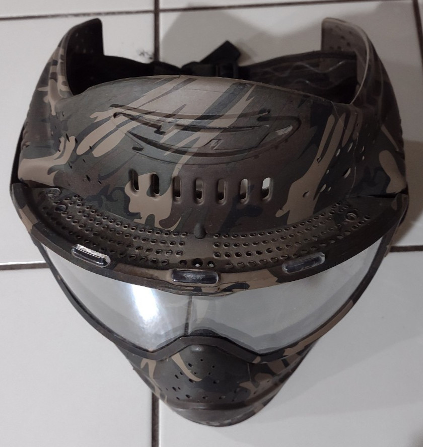 JT CAMOUFLAGE PAINTBALL MASK FULL FACE AND EAR COVERAGE ADJUSTABLE STRAP