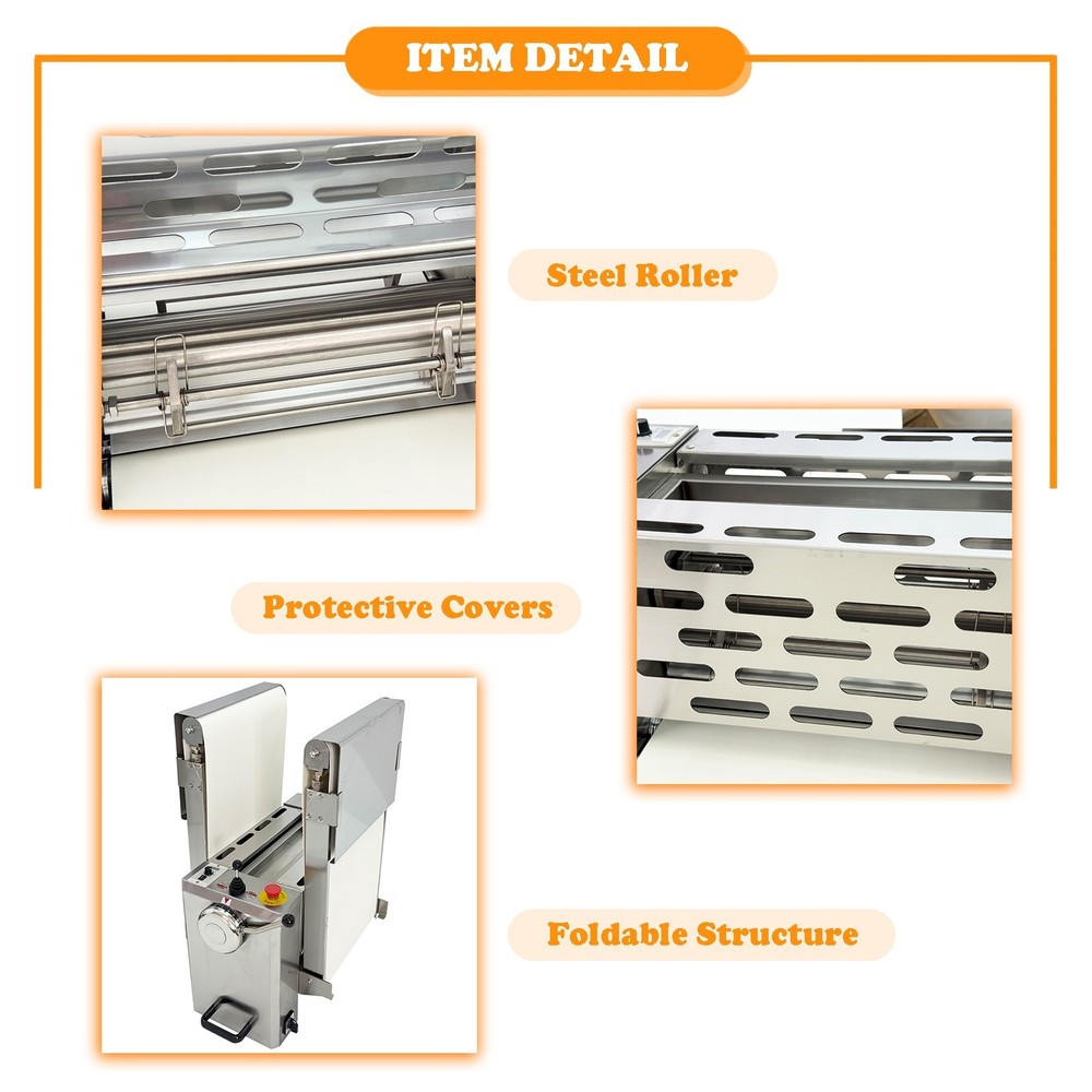 110V Mini Desktop Foldable Puff Pastry Machine Dough Sheeter Pressing Machine