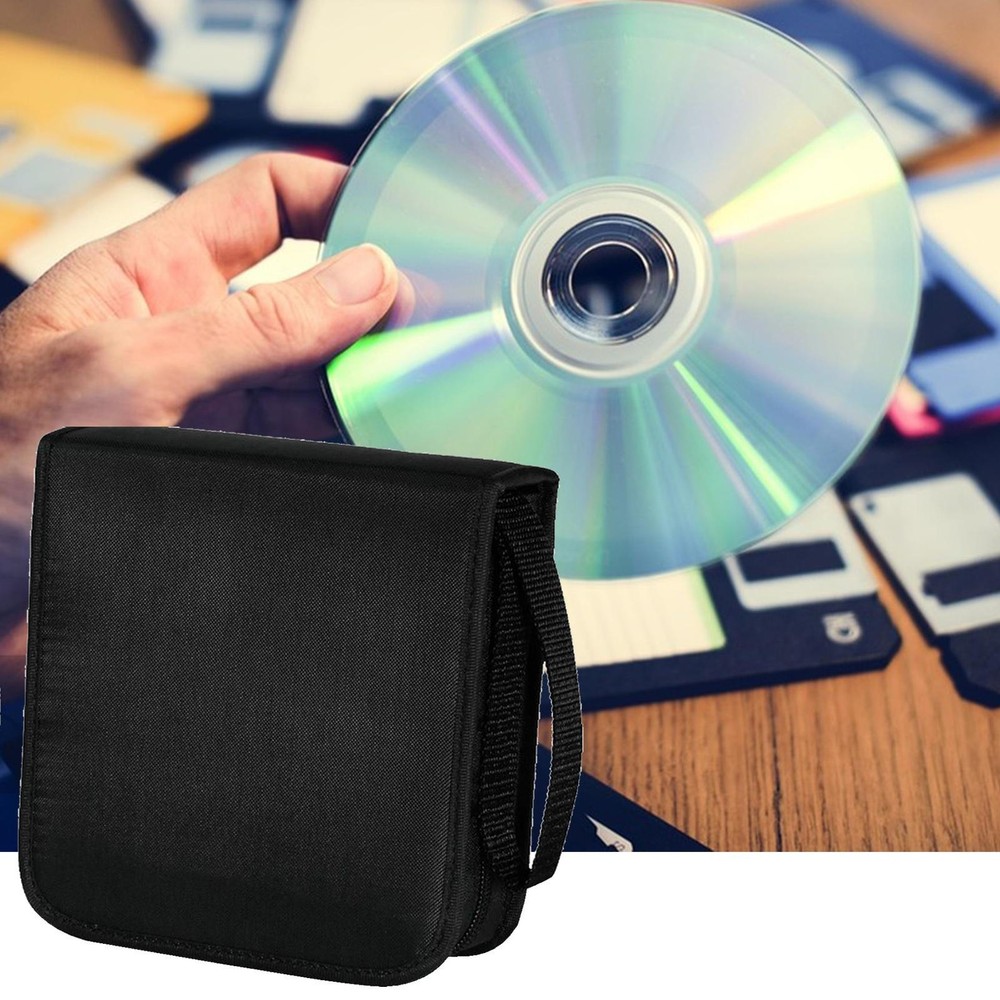Oxford Solid Mini CD Case Holder 40 Capacity Disc Storage Bag Thickened Disc Bag