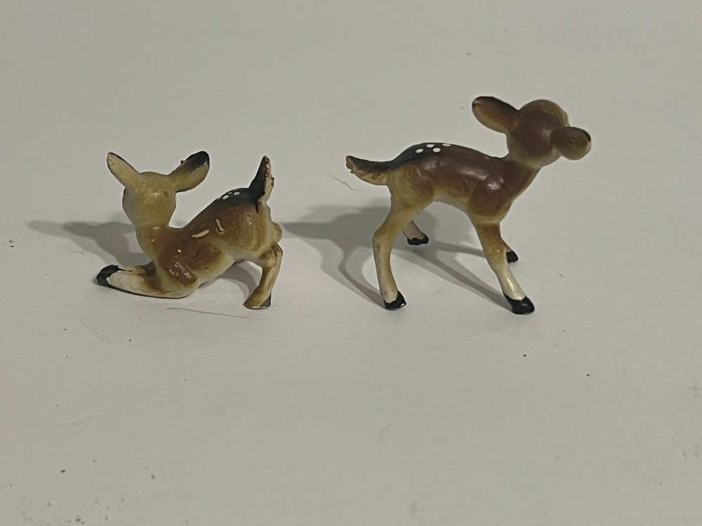 Vintage Miniature Plastic Deer Figures