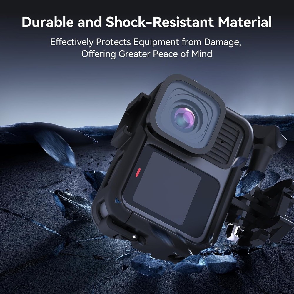 Precision Fit GoPro Housing Case with Cold Shoe Mount - Time-Saving Accessory