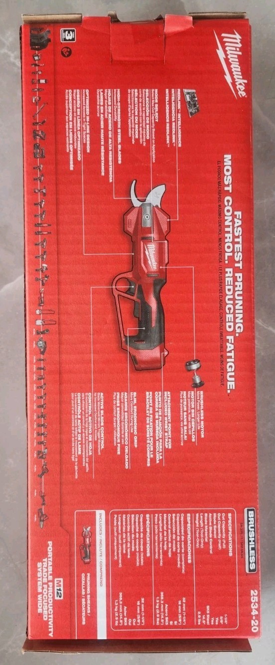 MILWAUKEE M12 12V CORDLESS BRUSHLESS PRUNER SHEARS (TOOL ONLY) BRAND NEW!