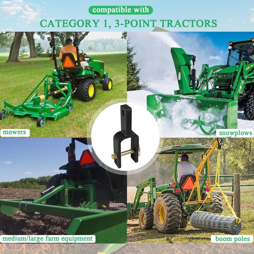 Quick Hitch Adapter with Adjustable Link Heights for Tractors - Durable