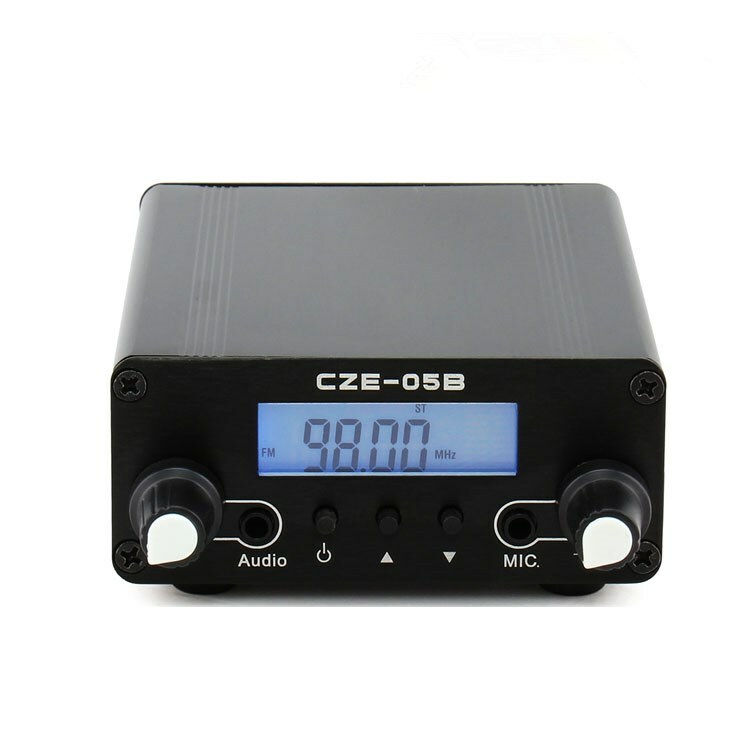 FM Transmitter Church 0.5W Mini Radio Stereo Station PLL Black w/ Antenna CZE05B
