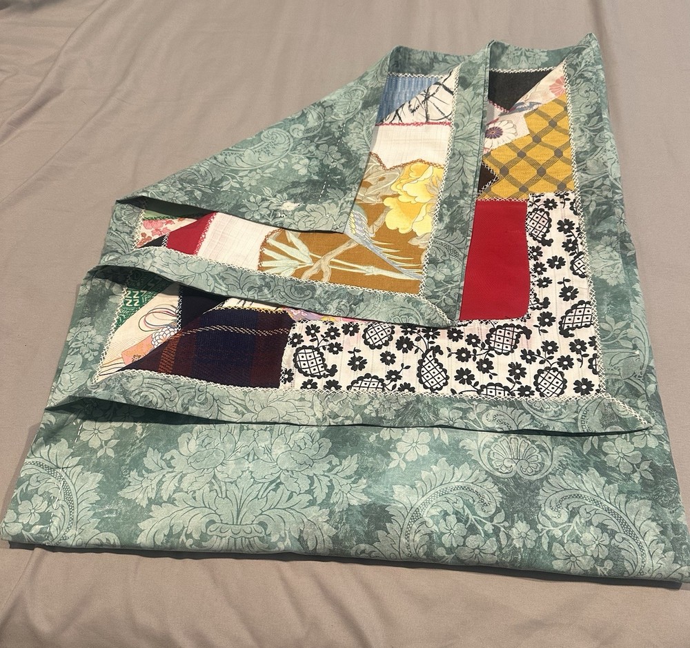 Homemade Patchwork Quilt Throw Blanket 41x40
