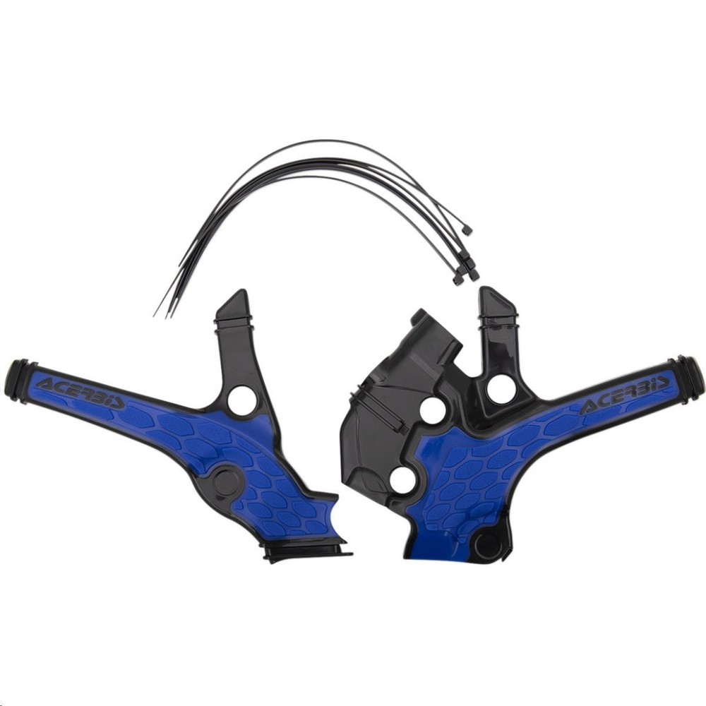 Acerbis X-Grip Frame Guards - Black/Blue - 2736381004