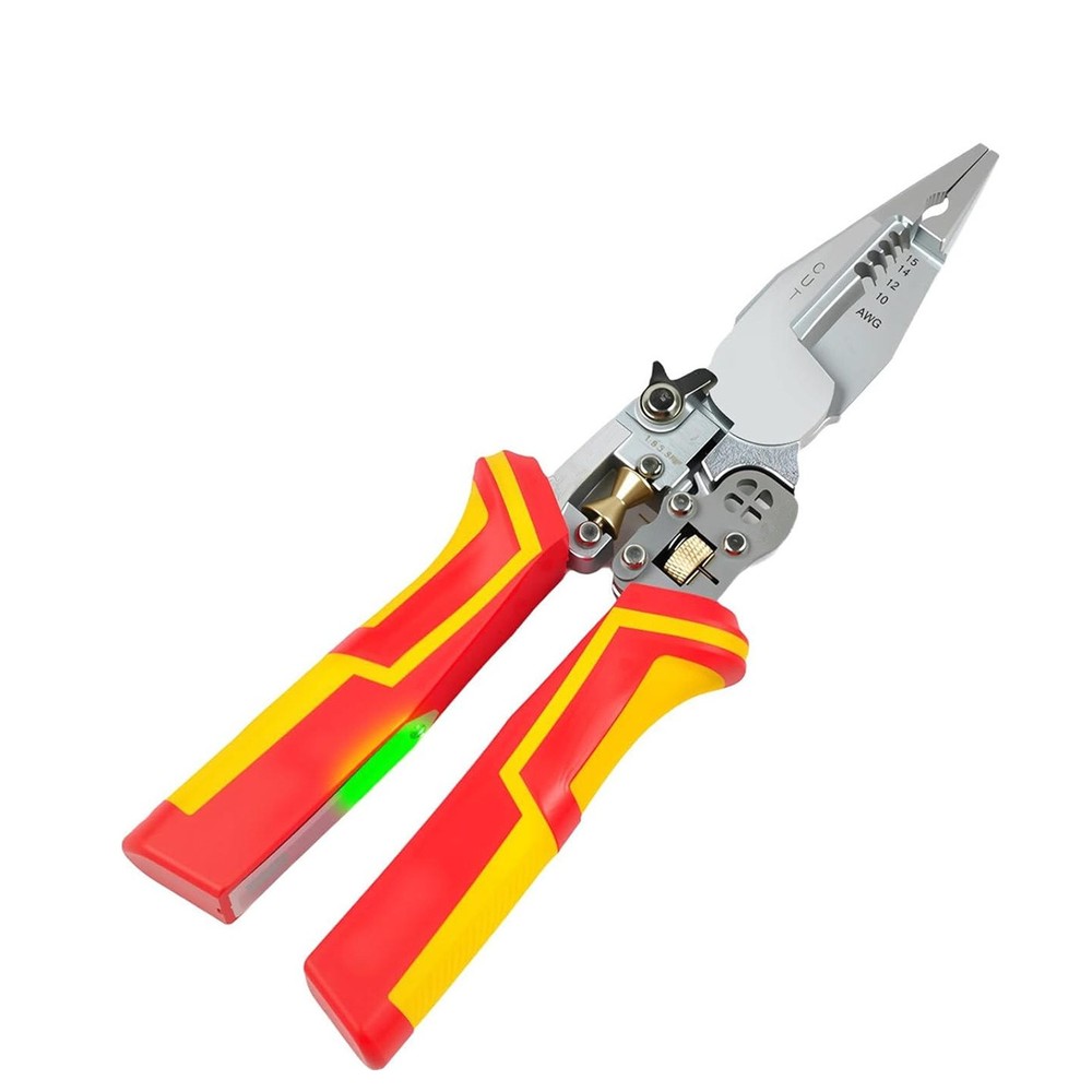 Voltage Tester Pliers Multi Tool Wire Stripper for AC DC Wire Twisting Cutting