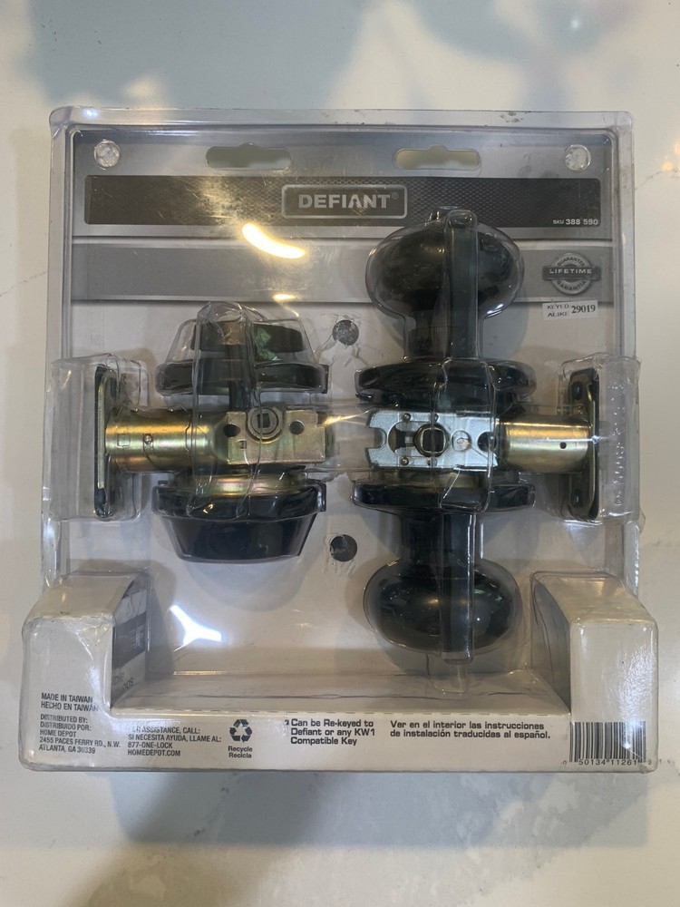 Defiant Combo Pack 388590 Doorknob w/ Deadlock