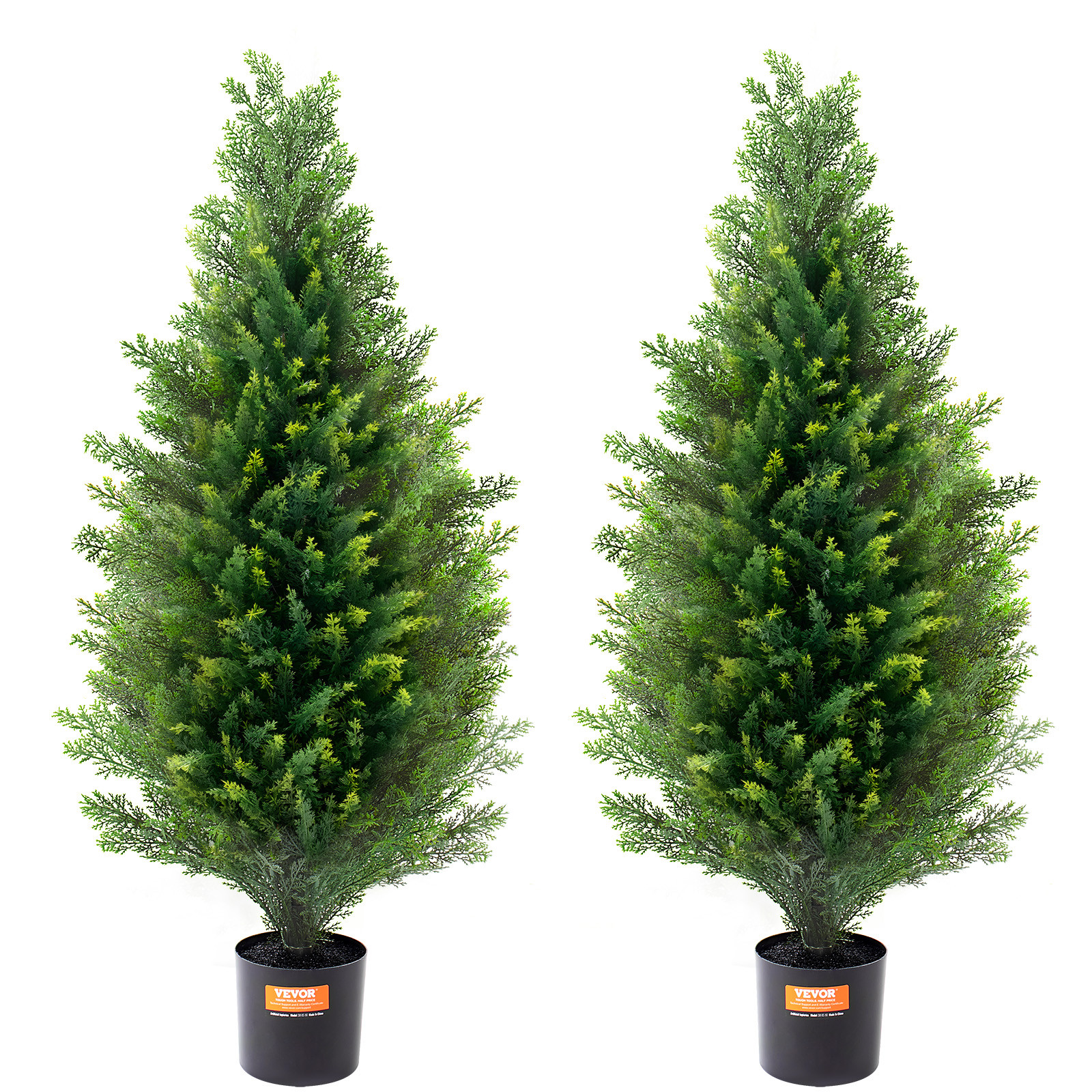 2 Pack 3ft Artificial Cedar Topiary Tree Faux Plant UV Home Decor In/Outdoor
