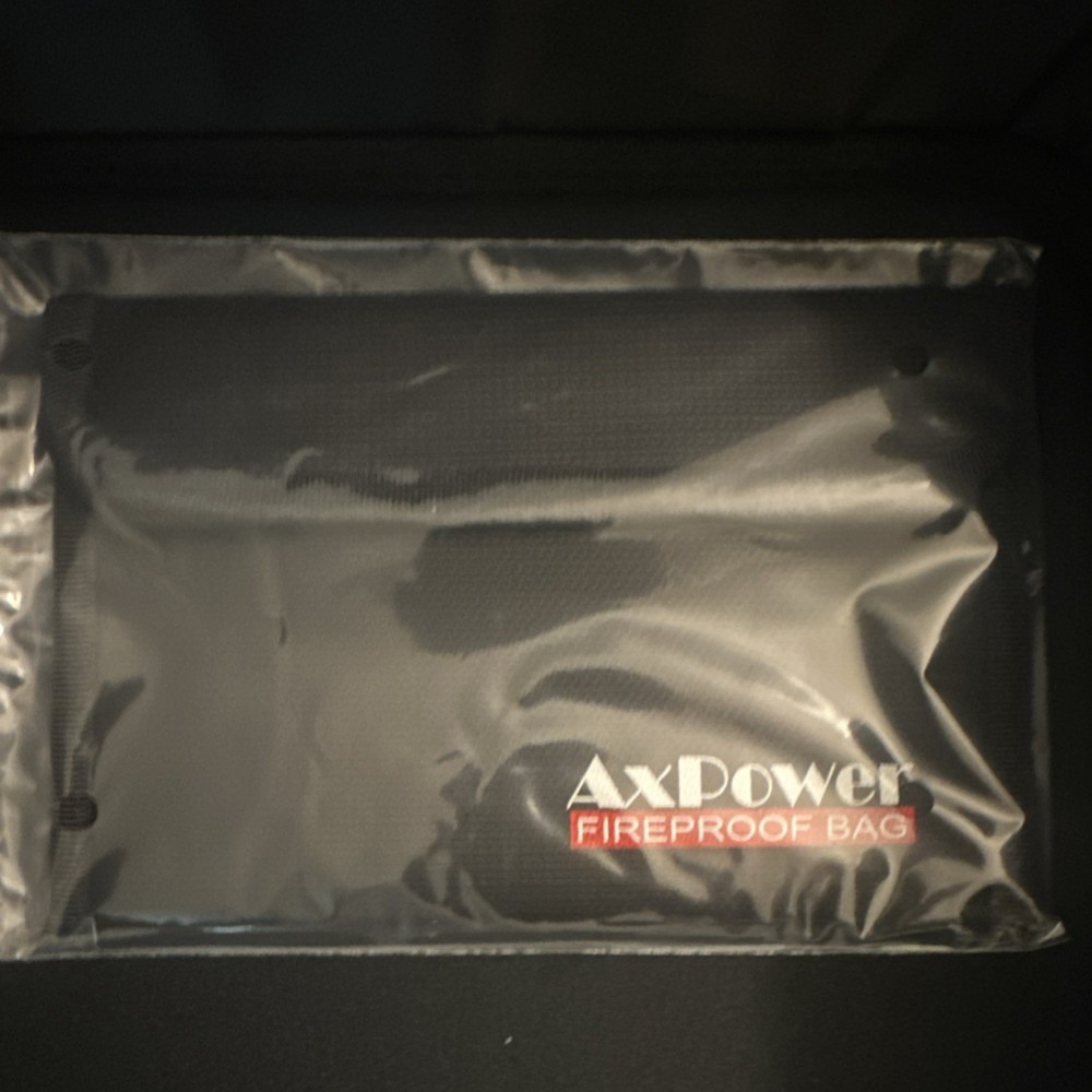 AxPower Fireproof Box Black Combination Lock Portable Handle Organizer Medium