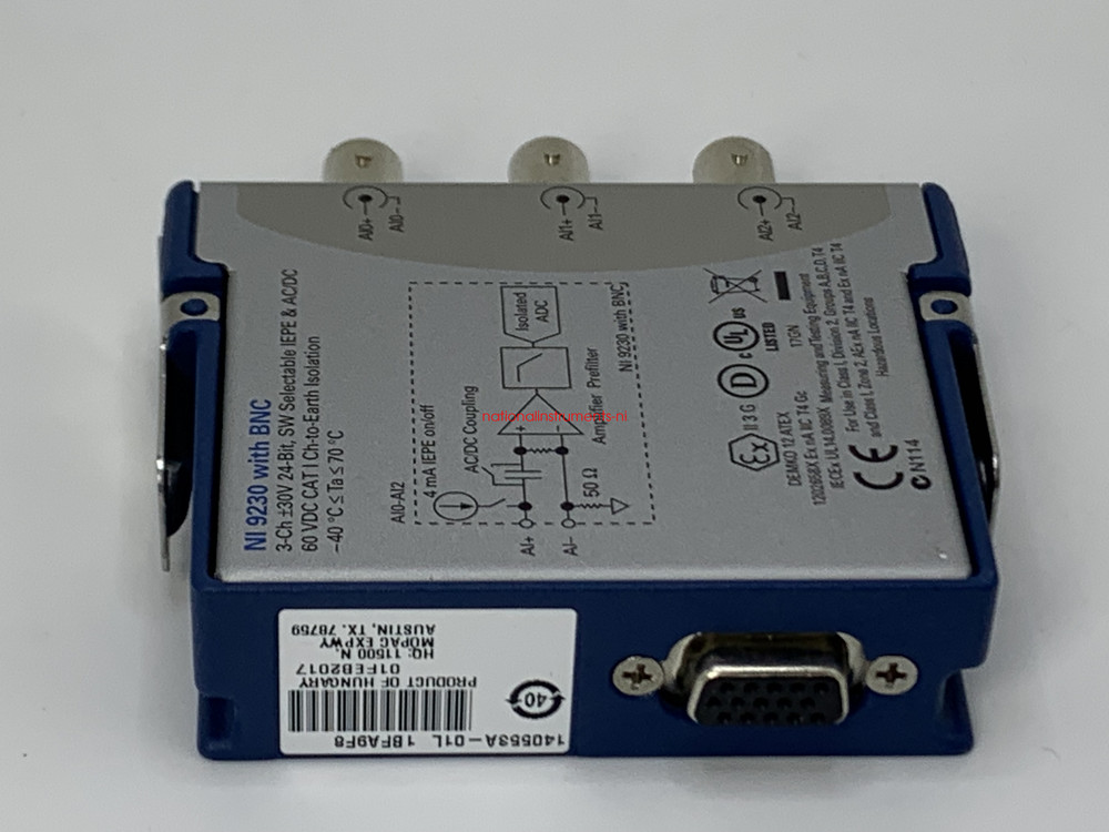 NI-9230 cDAQ Sound and Vibration Input Module Test passed spot