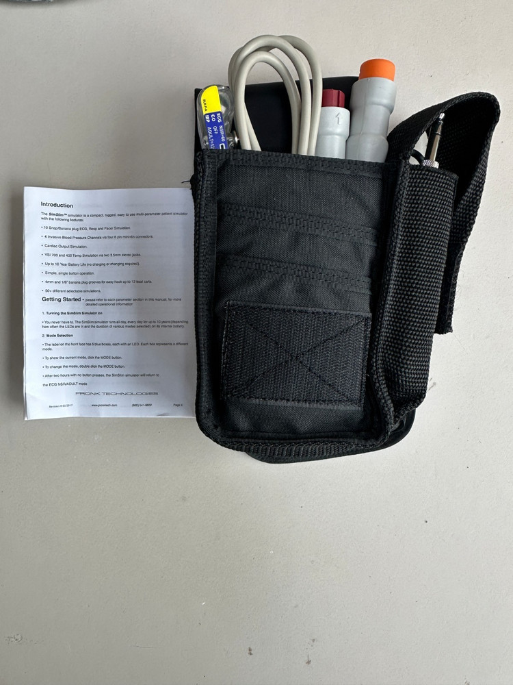 Pronk SL-8 SimSlim Multi-Parameter Patient Simulator ECG IBP Temp w/ Case