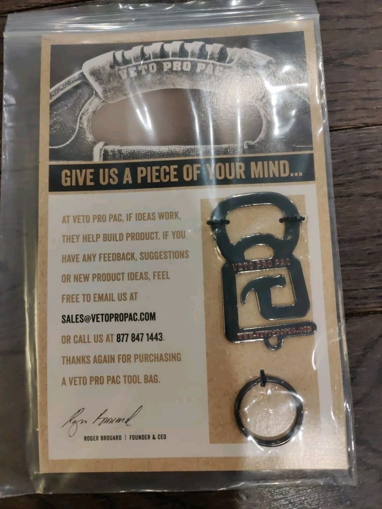 Veto Bottle Opener Keychain