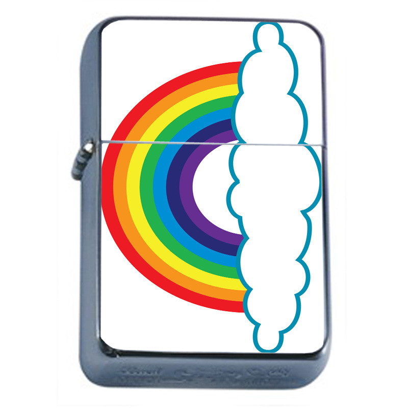 Rainbow Em1 Flip Top Oil Lighter Wind Resistant