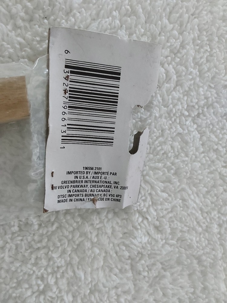 Wooden Wire Brush Remove Rust Clean 14"