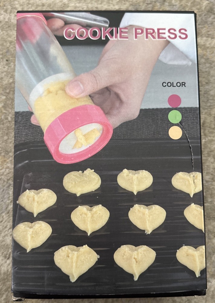 Cookie Press with Icing Tips and Cookie Discs