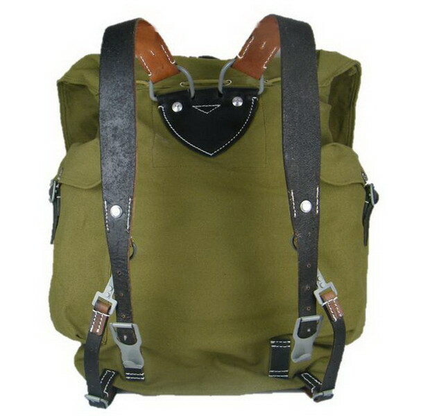 WWII GERMAN HEER MOUNTAIN TROOPER TROOPS CANVAS RUCKSACK BACKPACK &leather strap