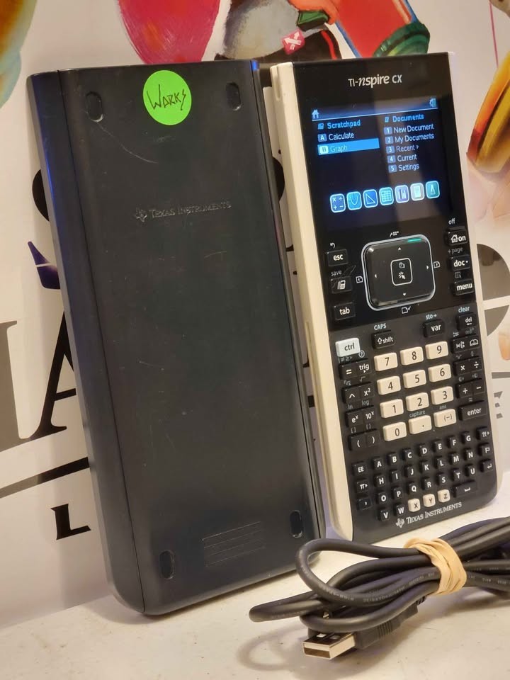 Working TI-Nspire Cx Texas Instruments Screen Graphing Calculator w/ Cable