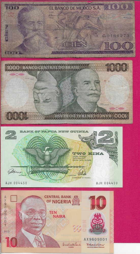 LOT OF 12 NOTES MIXED COUNTRIES