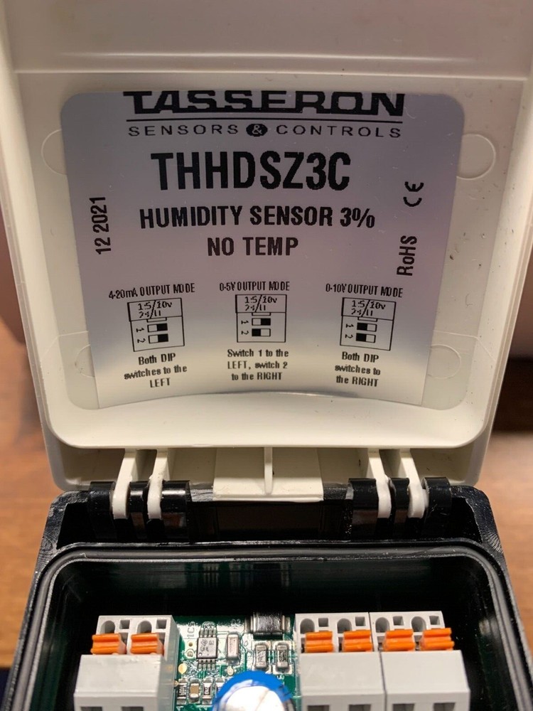 Tasseron duct humidity sensor 3% no temperature element