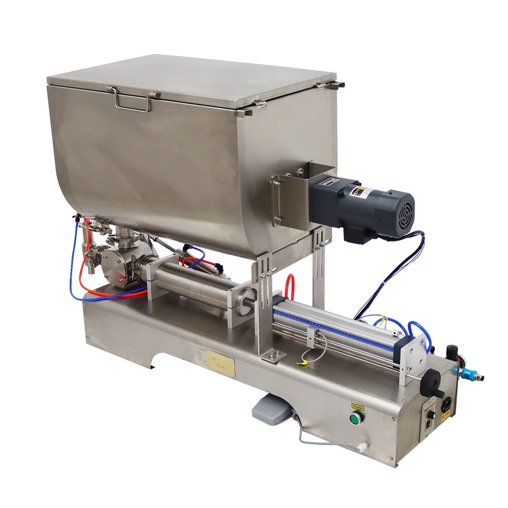 100-1000ml Liquid& Paste Filling Machine with Mixing Function 60L Hopper for Jam
