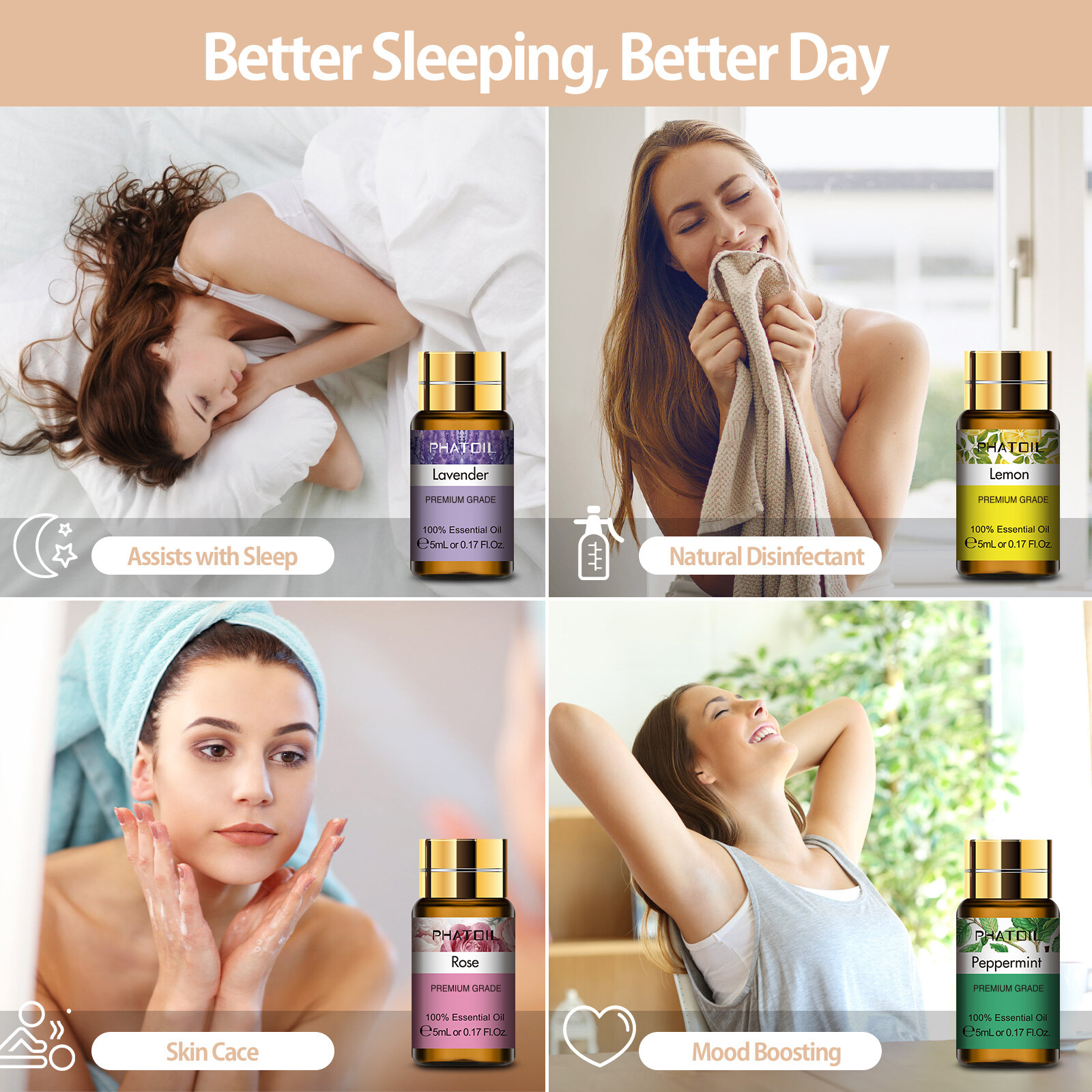 15x 5ML Essential Oil Set Aromatherapy Gift Kit 100% Pure Oils for Humidifier