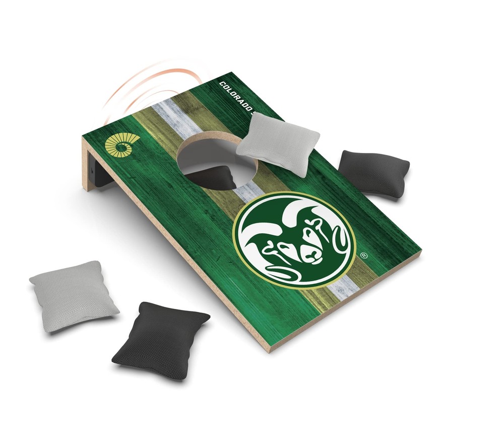 SOAR NCAA Tabletop Cornhole Game and Bluetooth Speaker, Colorado State Rams