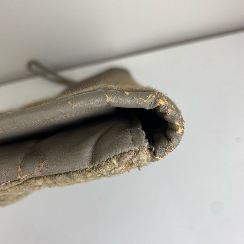 Vintage 80s Bagland Faux Leather Tapestry Patchwork Large Clutch Purse Wristlet