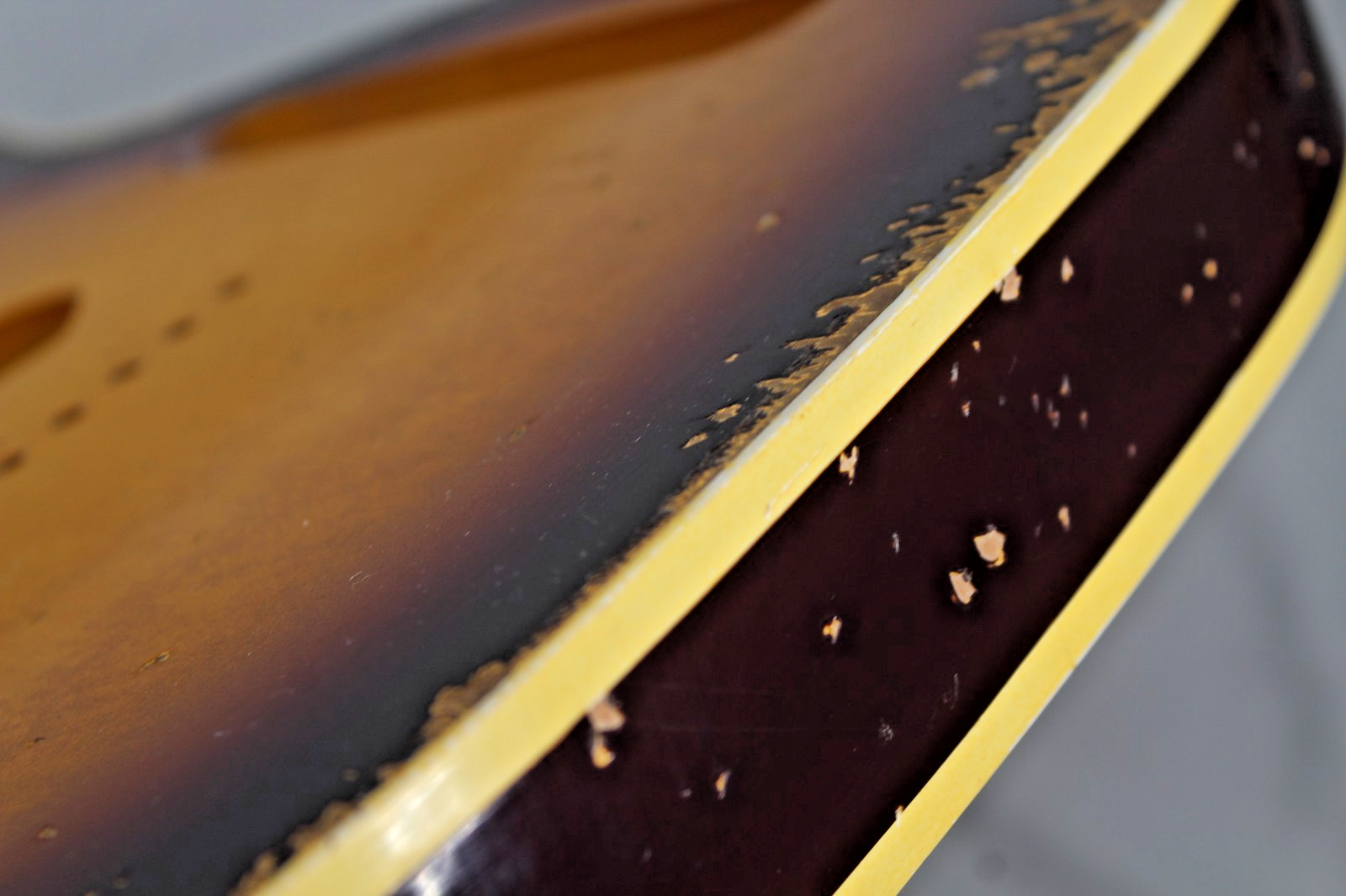 MJT Official Custom Vintage Aged Nitro Guitar Body Mark Jenny Double Bound Burst