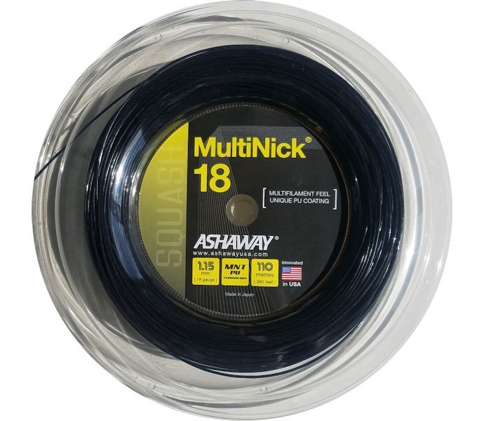 ASHAWAY MULTINICK 18 SQUASH RACKET STRING - 110m REEL