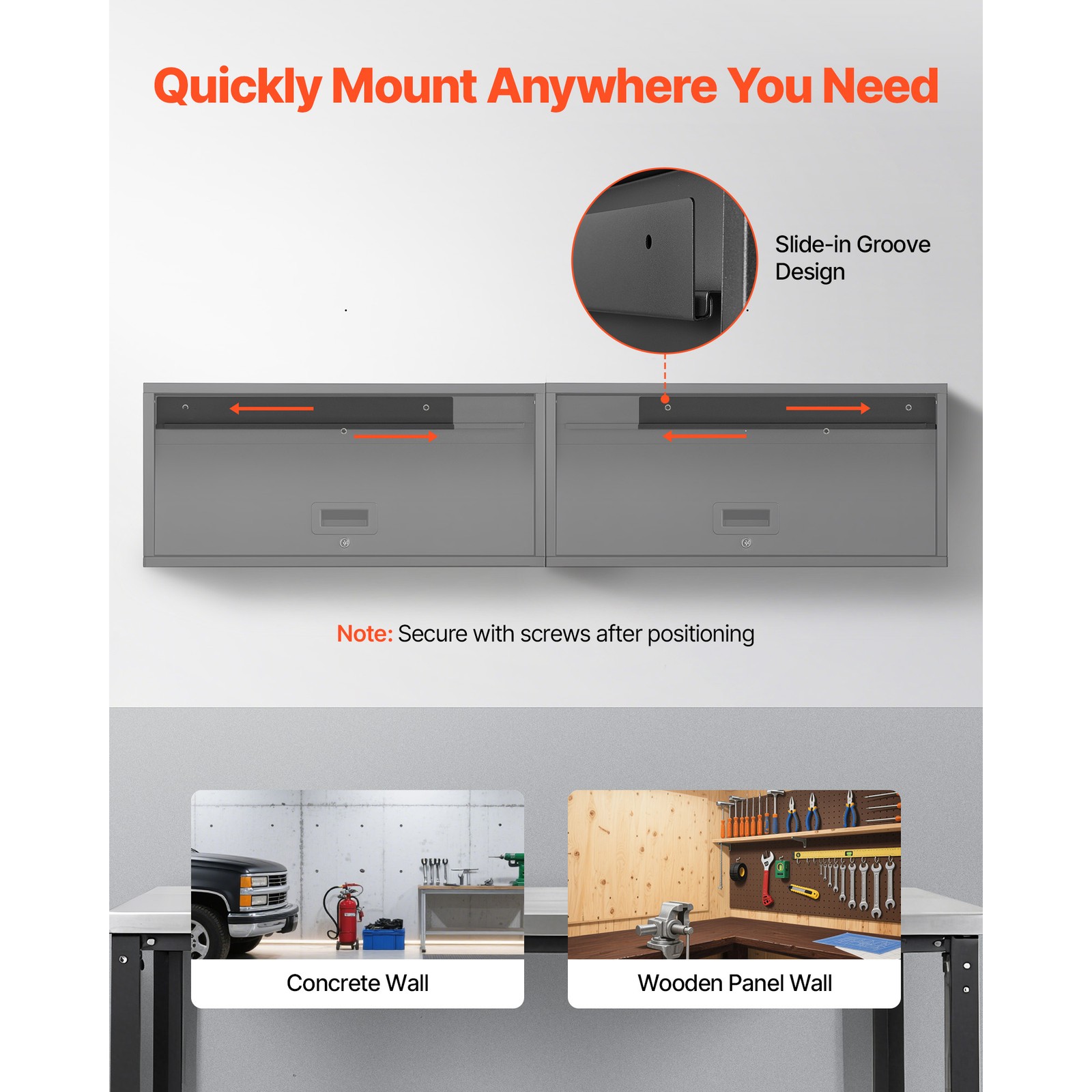 Uimoso Metal Wall Storage Cabinet with Flip-Up Door and 120 lbs Shelf Capacity