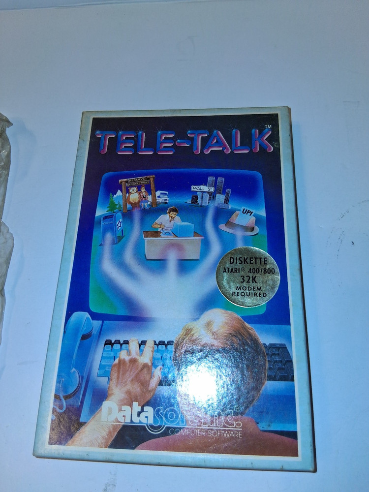1982 TELE-TALK by DataSoft Telecommunications Software for Atari 400/800 32K Op