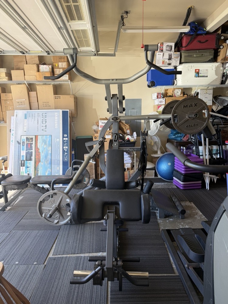 Body-Solid SBL460 Leverage Home Gym + Weights + Elliptical