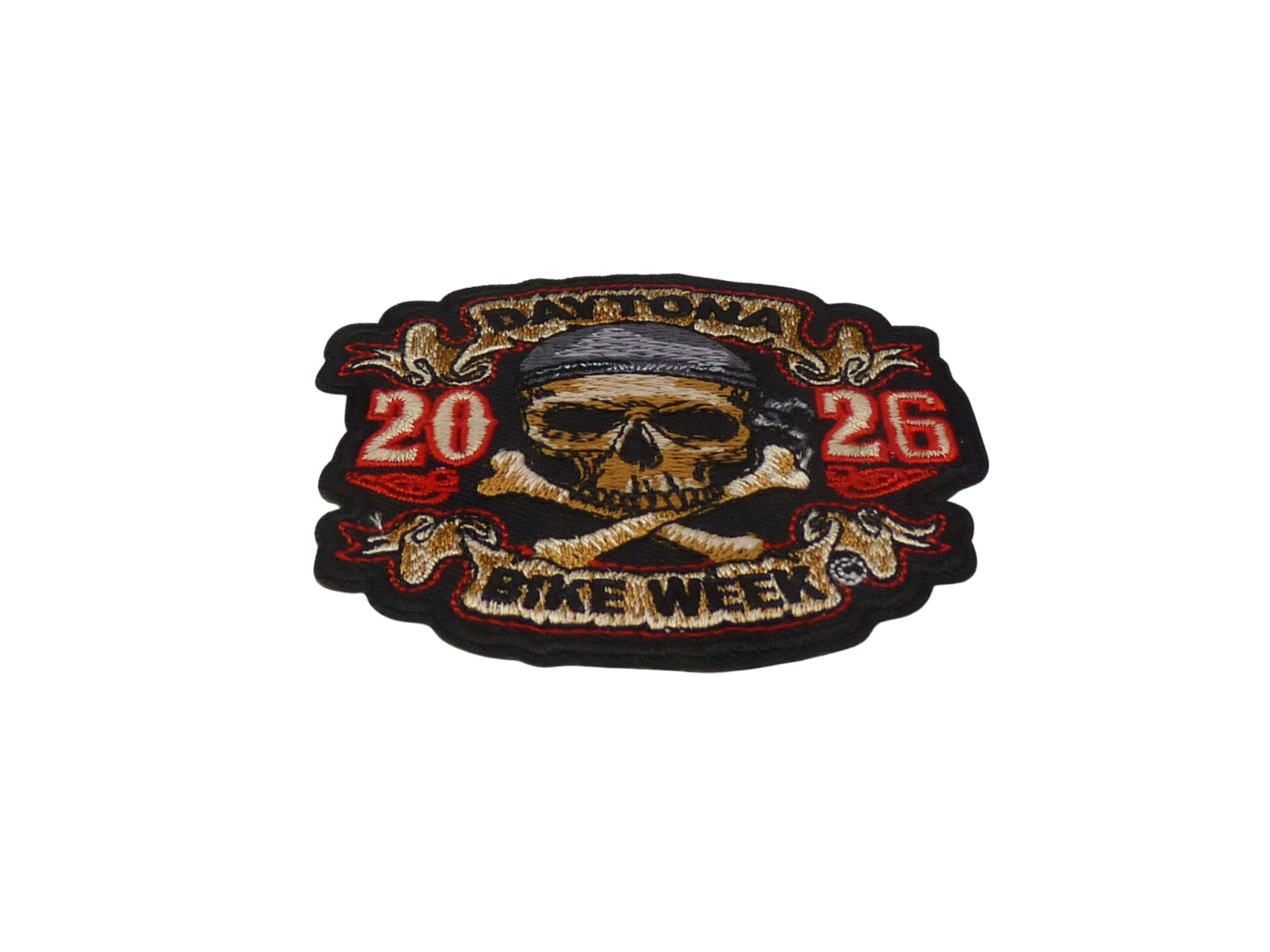 2026 Daytona Bike Week Skull Crossbones Pirate Event Patch.