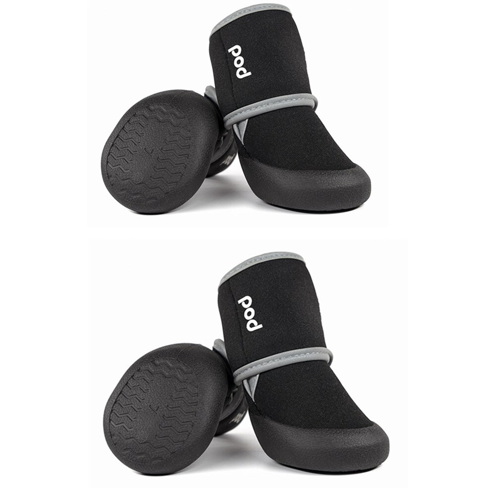 4PCS Small Medium Large Dog Anti-slip Shoes Boots Paw Protector Reflective Strip