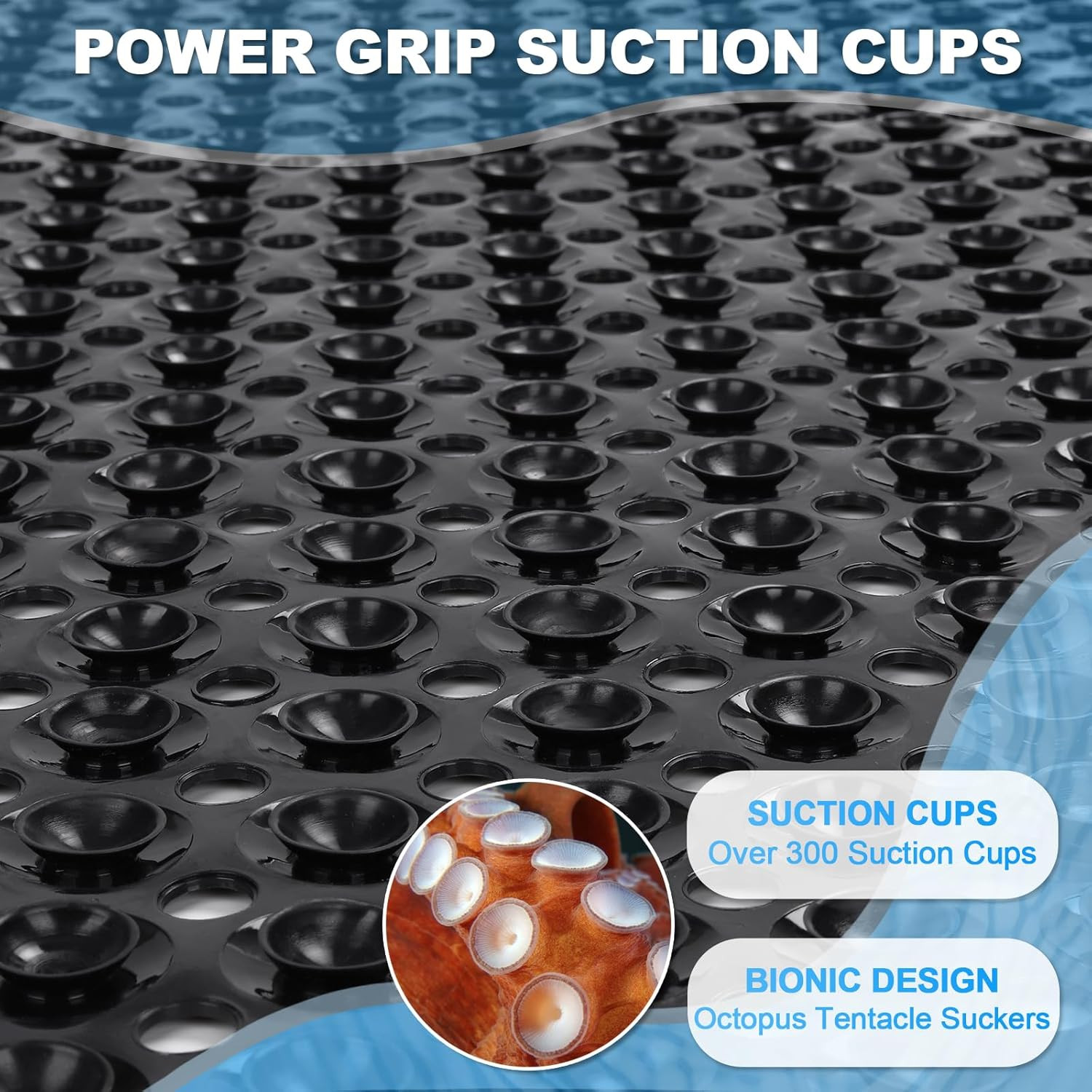 Bathtub and Shower Mats, 40X16 Inch Extra Large Non Slip Soft Bath Tub Mat with