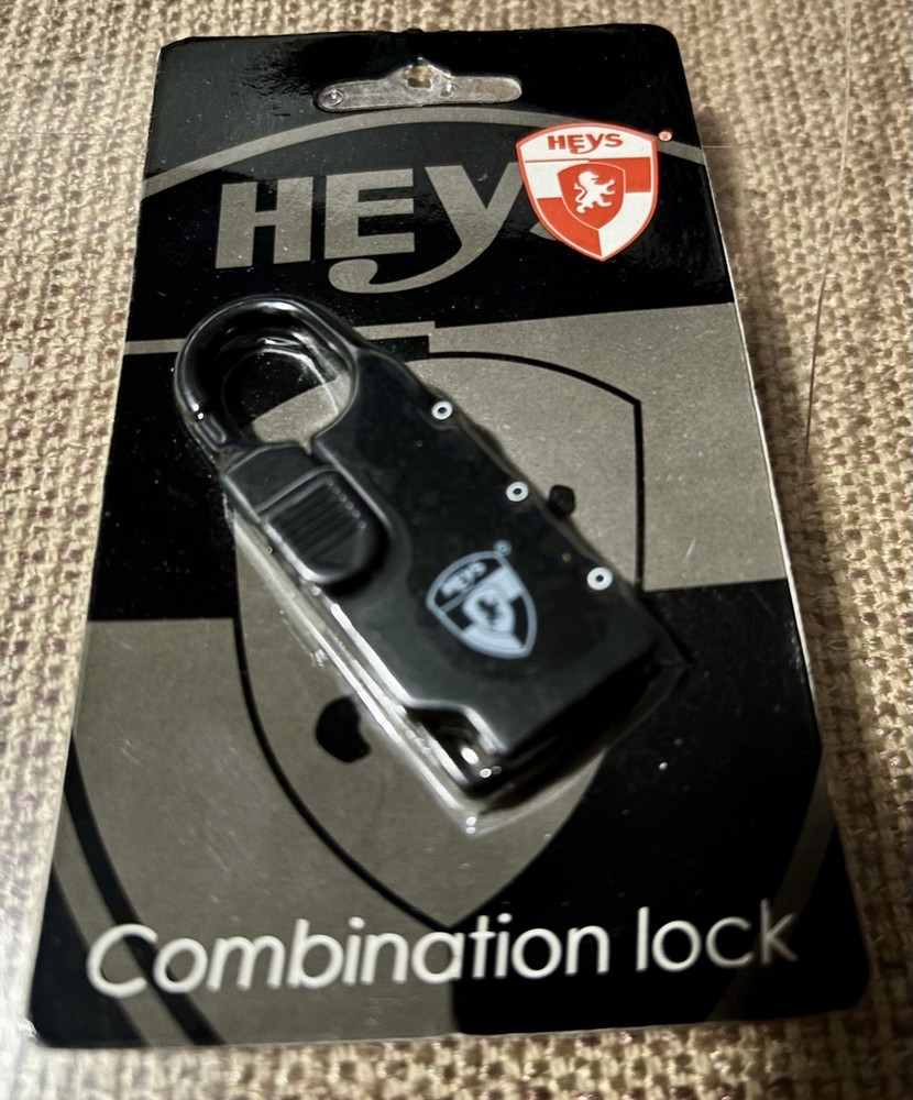 NWT Heys Combination Lock in black, sealed