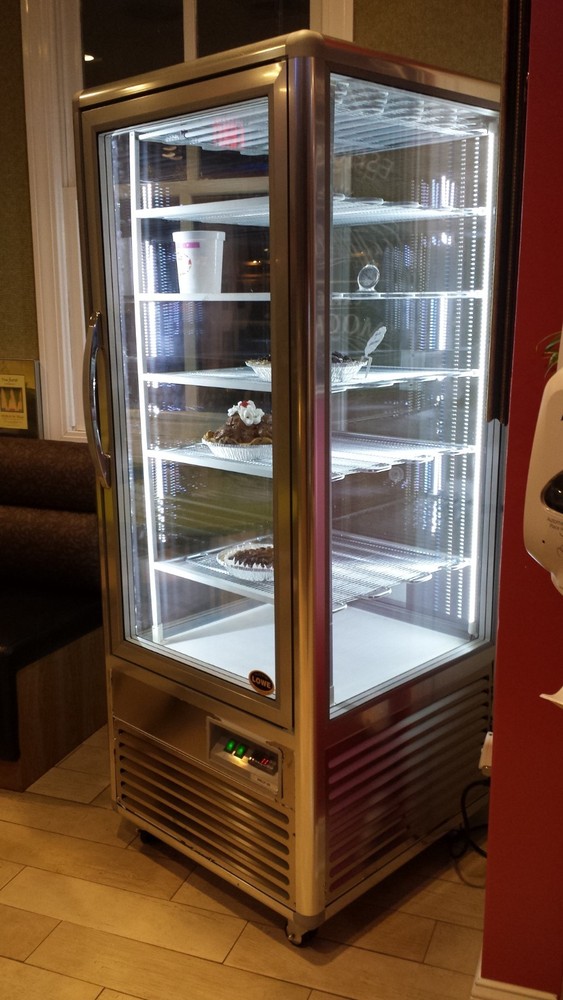4 sided ice glass display freezer
