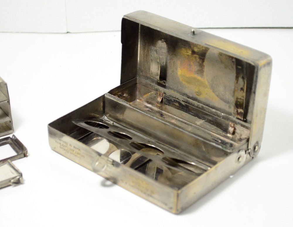 Burroughs Wellcome Pharmaceutical Field Bacteriological Test Case Set Antique