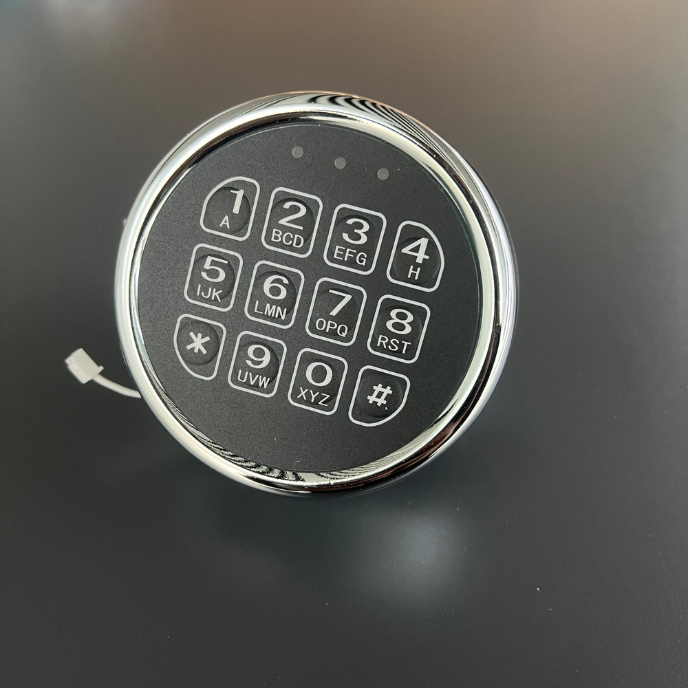 Gun Safe Lock Replacement Solenoid Safe Lock With 2 Keys Chrome Keypad Lock