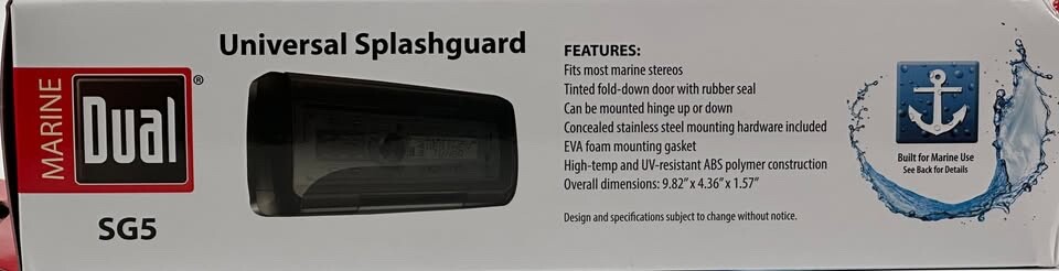 Dual Marine Universal Stereo Splashguard SG5