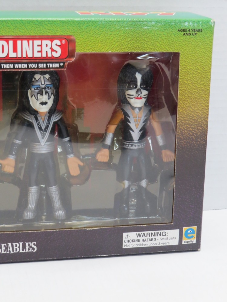 KISS DESTROYER ROCK HEADLINERS SUPER POSEABLES SET IN EXCLUSIVE SEALED BOX 2000