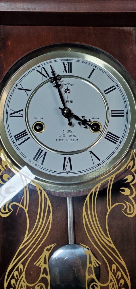 Polaris 31 Day Wall Pendulum Clock - Working - Cabinets needs work