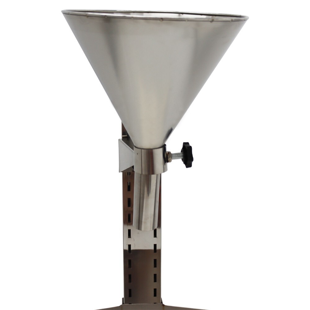 Stainless Steel Feeding Hopper with Support Stand Platform Height Adjustable