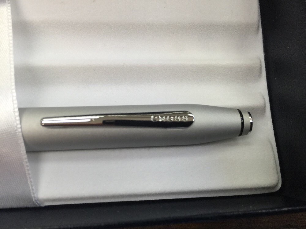 Cross Easy Writer Satin Chrome Ballpoint Pen New In Box 100% Genuine
