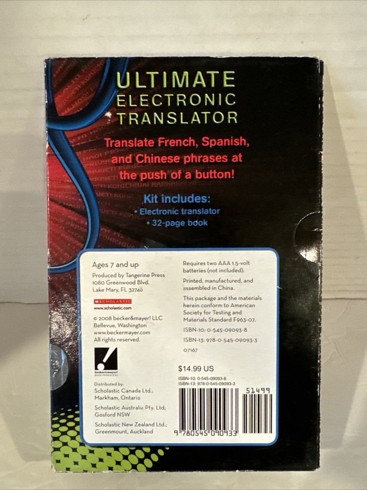 Ultimate Electronic Translator 20 Fun Phrases In 3 Languages