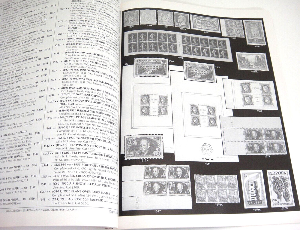Regency Stamp Auction Catalog 1998 Zeppelin Covers Plate Blocks Modern Errors